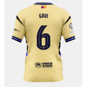 Pánské fotbalový oblečení Barcelona Paez Gavi #6 Venkovní košile 2025-26 Krátkým Rukávem
